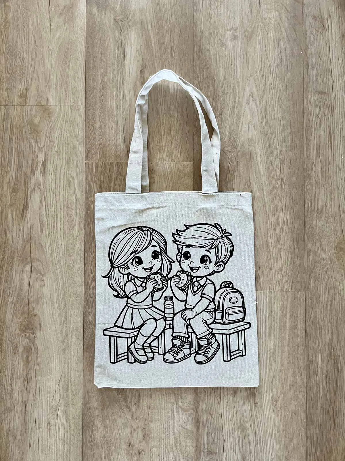 DIY Colouring Best Friends Tote Bag