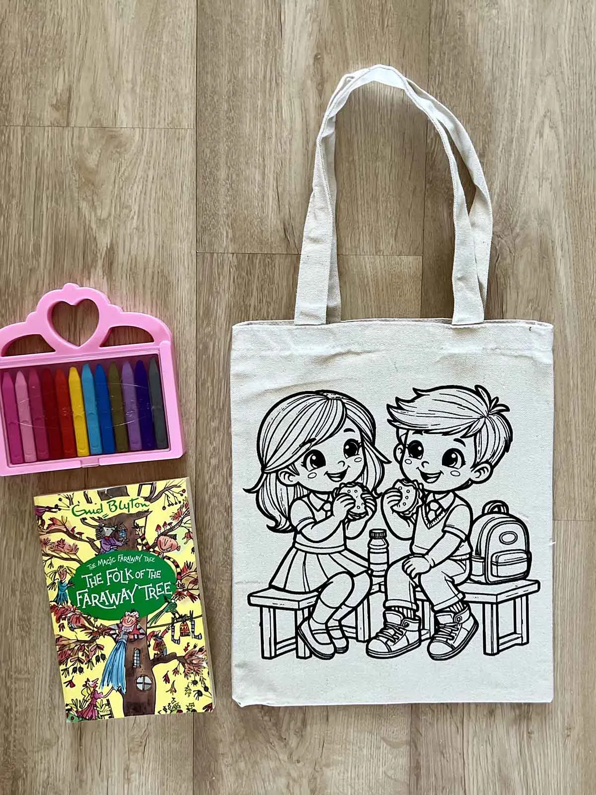 DIY Colouring Best Friends Tote Bag