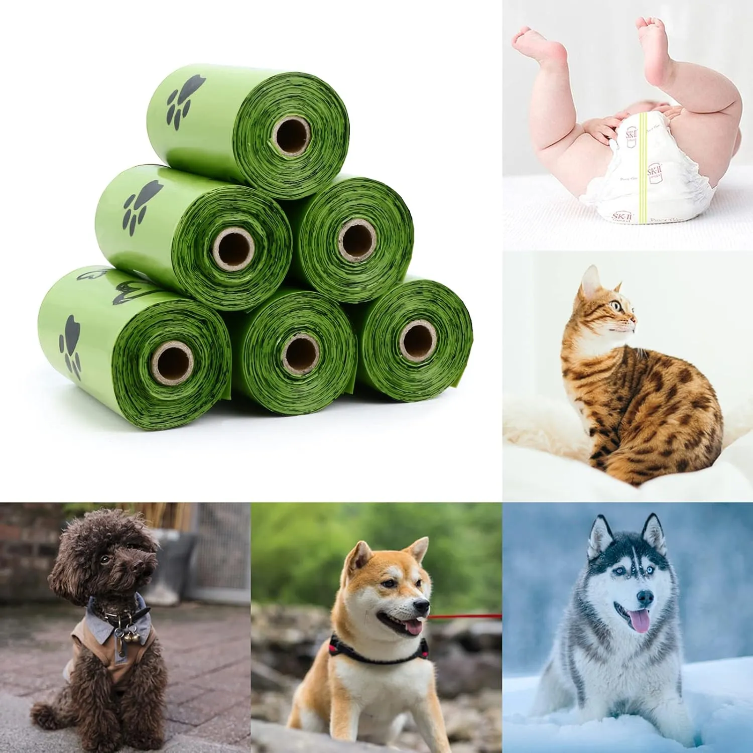 Dog Poop Bag, 540 Counts Biodegradable Dog Waste Bags with 1 Dispenser, Eco-Friendly Leak-Proof Pet Poop Bags for Doggy | Scented