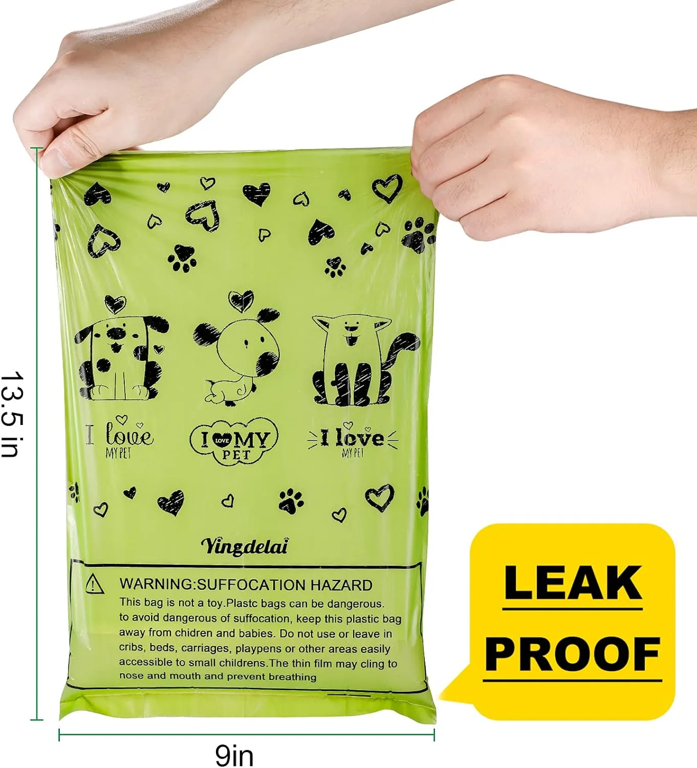 Dog Poop Bag, 540 Counts Biodegradable Dog Waste Bags with 1 Dispenser, Eco-Friendly Leak-Proof Pet Poop Bags for Doggy | Scented