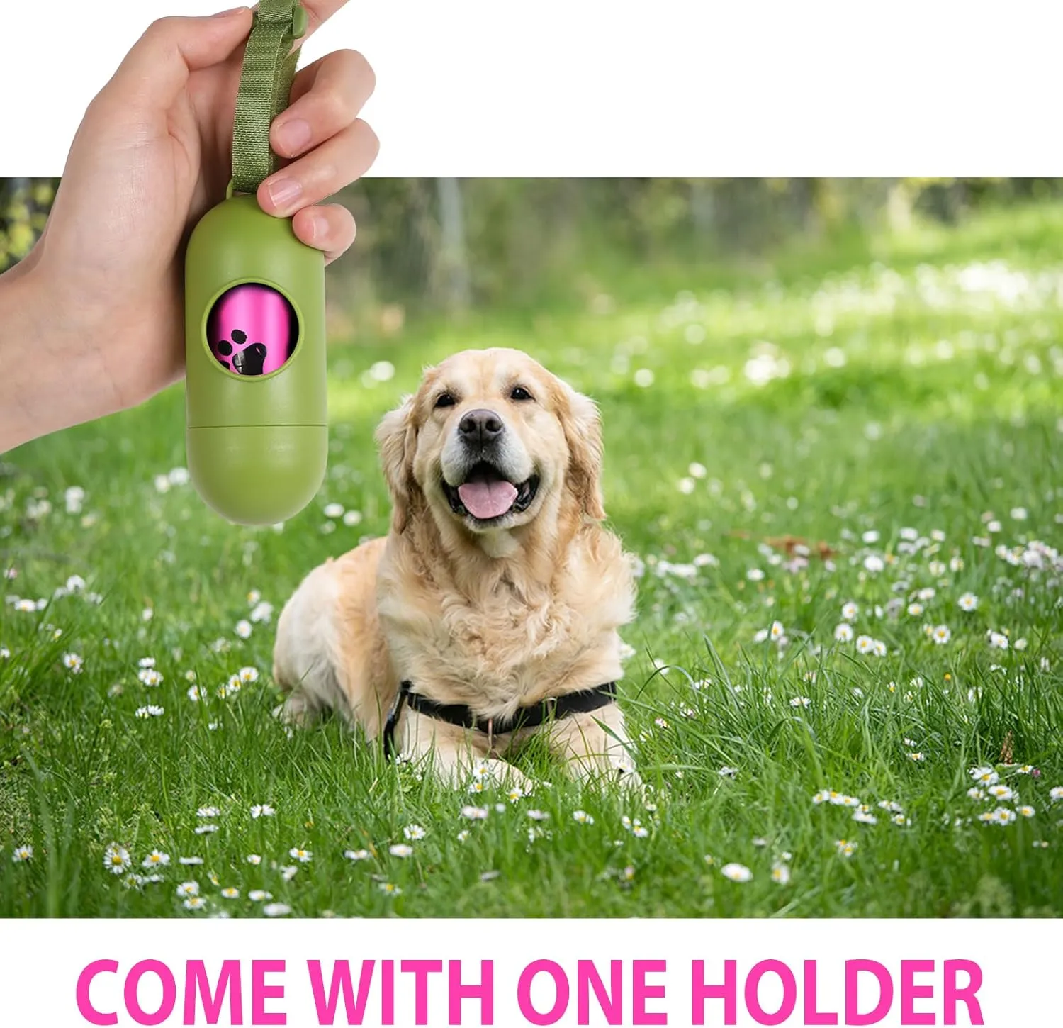 Dog Poop Bag Rolls - 540 Count Dog Waste Bags with Dispenser, Extra Thick Strong Leak proof Poop Bags for Dogs Doggy | Scented Rose