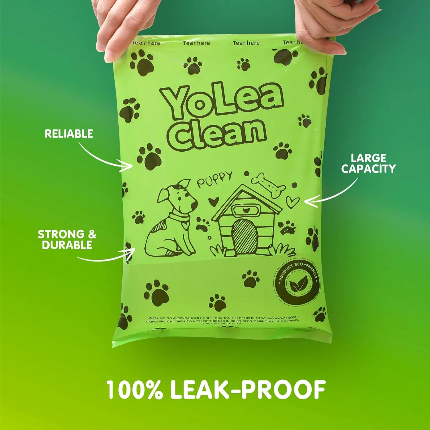 Dog Poop Bags, Lavender Scented Poop Bags Rolls with Dispenser, Heavy Duty, Extra Thick, Leak Proof, Eco-Friendly Pet Waste Bags, 540 Count