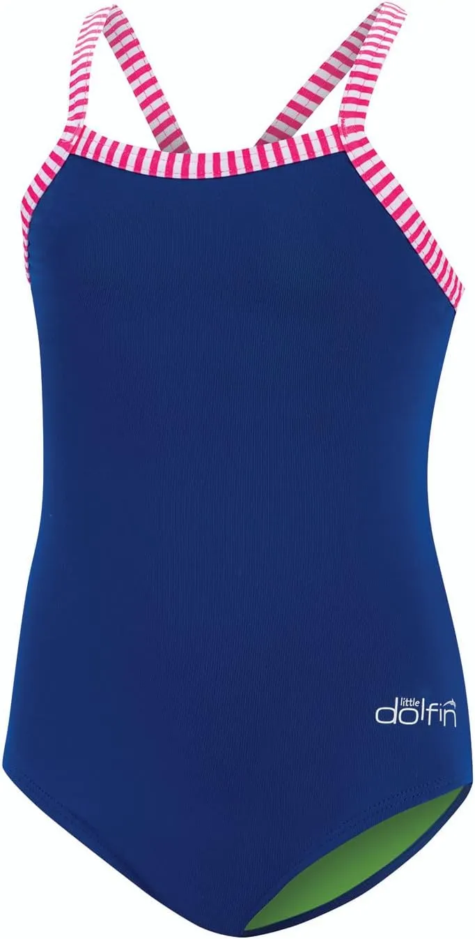 Dolfin Little Toddler Girls Swimsuit Solid 1-Piece