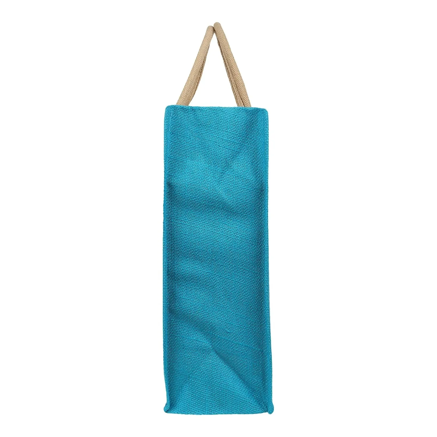 Double R Bags Large Eco Jute Shopping Bag with Zipper and Reinforced Handles