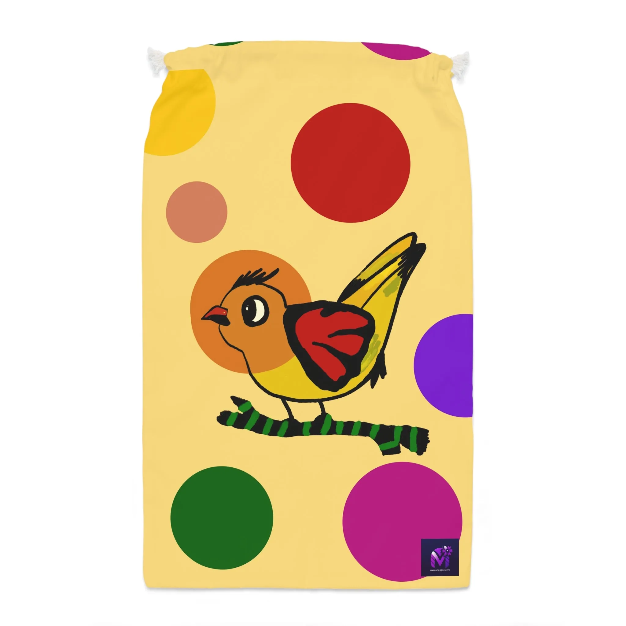 Drawstring bags - Chirpy Surprise yellow