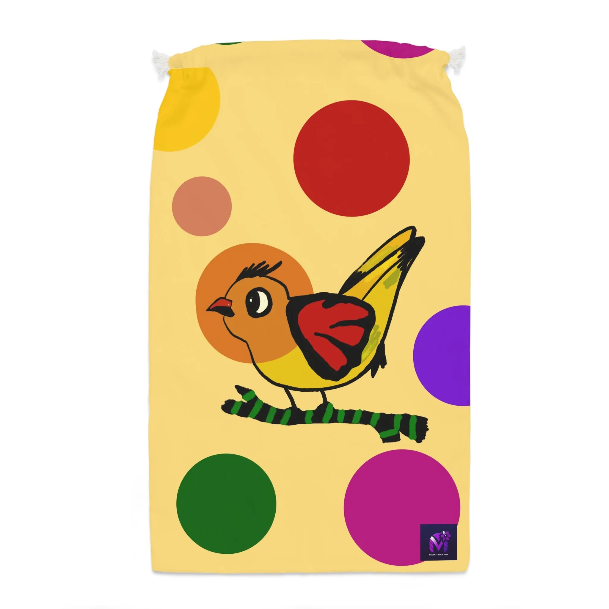 Drawstring bags - Chirpy Surprise yellow