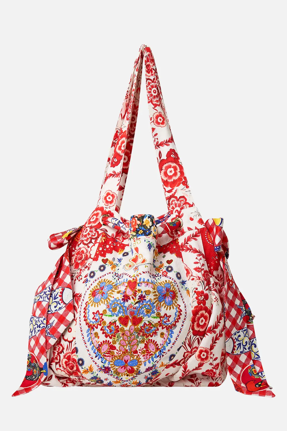 DRAWSTRING BEACH BAG FAITH, LUCK & JUSTICE