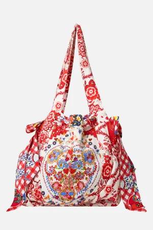 DRAWSTRING BEACH BAG FAITH, LUCK & JUSTICE