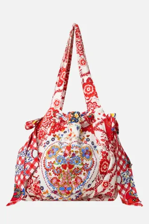 DRAWSTRING BEACH BAG FAITH, LUCK & JUSTICE