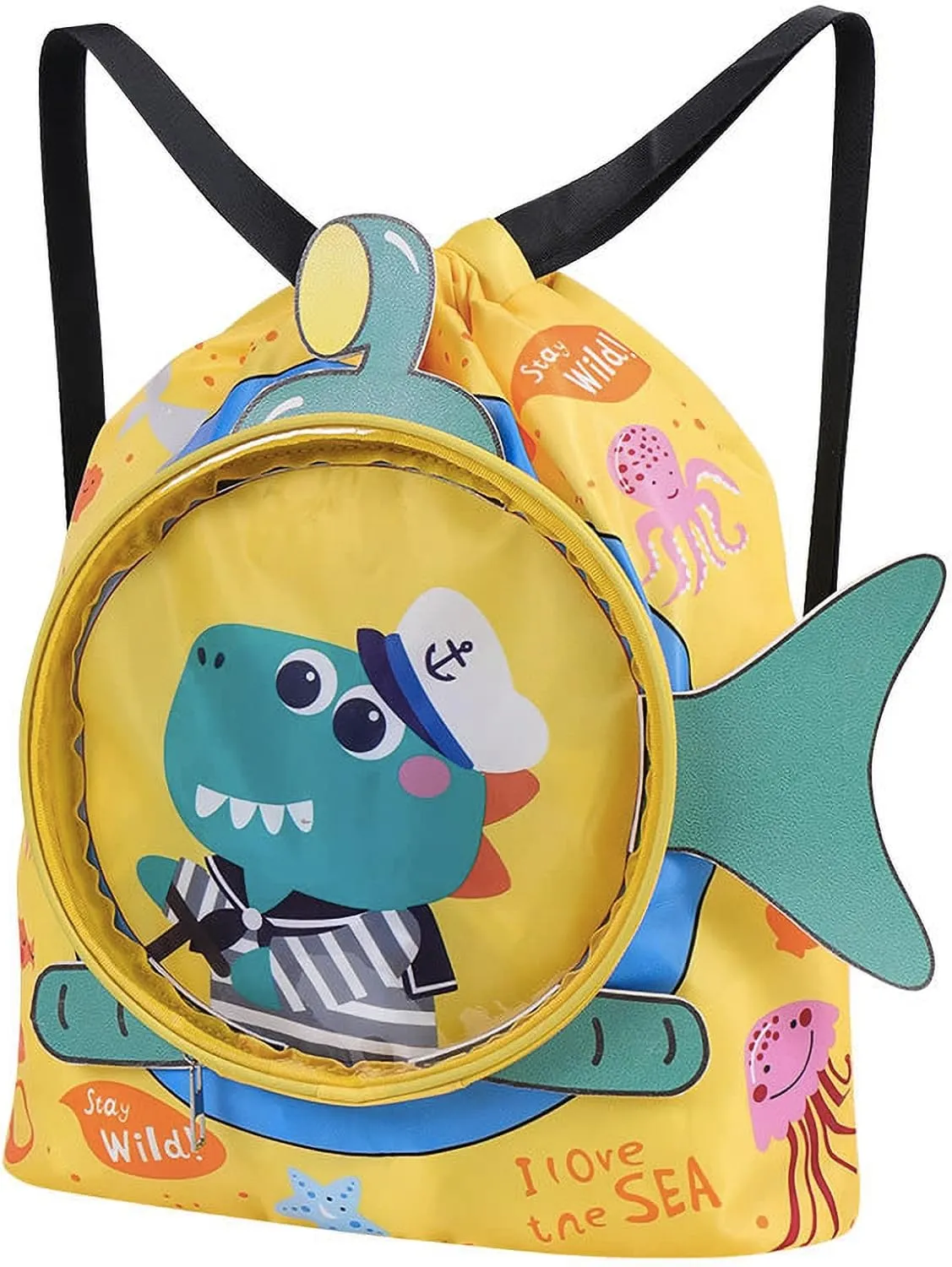 Drawstring Swim Bag for Swimmers Beach Backpack Yogo Bags Waterproof Draw String Sackpack Sport Knapsack Gym Backpacks for Women Men Camping Camp Swimming Dance Sports Hike