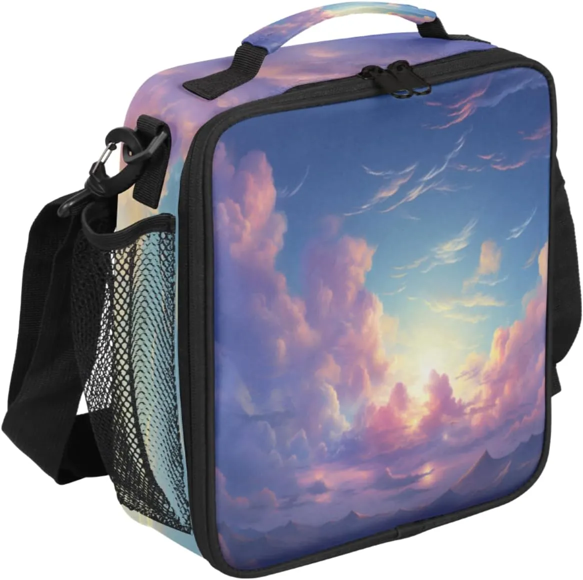 Dreamscape Lunch Bags for Women Men Space Nebula Insulated Lunch Box Lunchbox Cooler Tote Bag Shoulder Strap Reusable Lunchbag for Work Travel Picnic