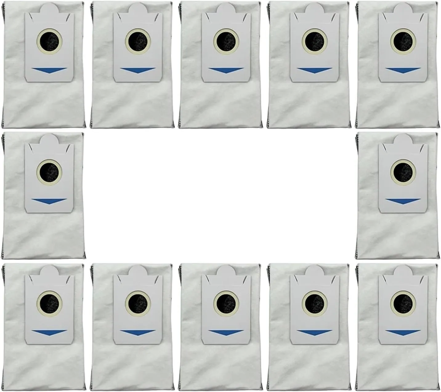 Dust Bags ，Compatible for Ecovacs，Compatible for Debot ，X2 / X2，Compatible for Omni / X2 Pro / T30s Pro Robot Vacuums Bag Accessories Replaceable Spare Parts Garbage Bags(12pcs)