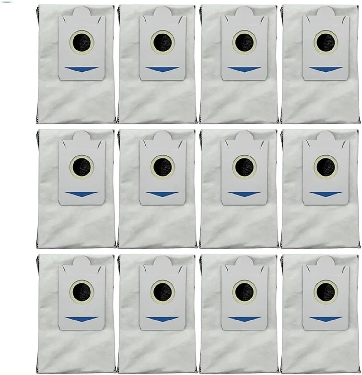 Dust Bags ，Compatible for Ecovacs，Compatible for Debot ，X2 / X2，Compatible for Omni / X2 Pro / T30s Pro Robot Vacuums Bag Accessories Replaceable Spare Parts Garbage Bags(12pcs)