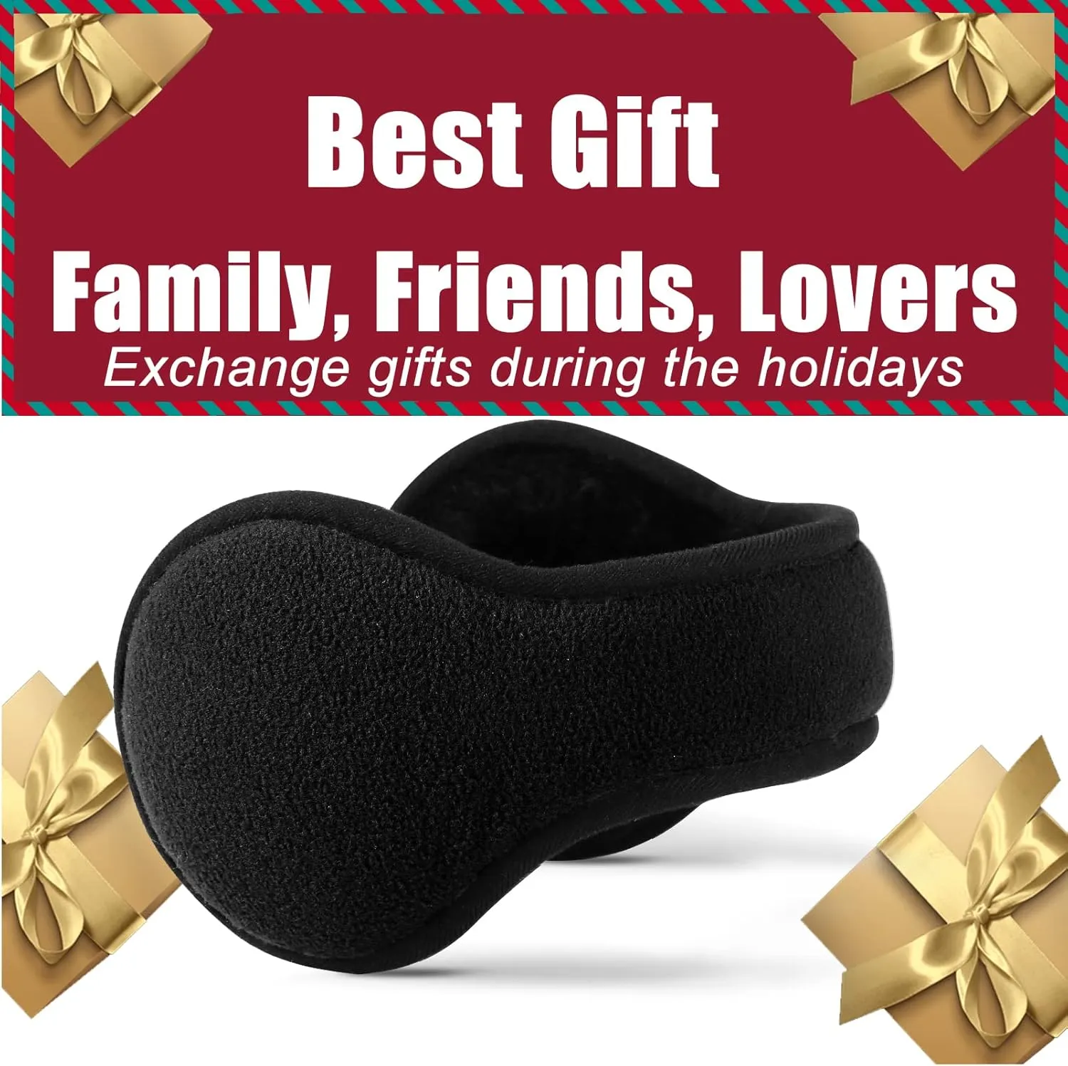 Ear Muffs For Winter Men Women, Fleece Ear Warmers Winter Warm Earmuffs For Cold Winters Adjustable