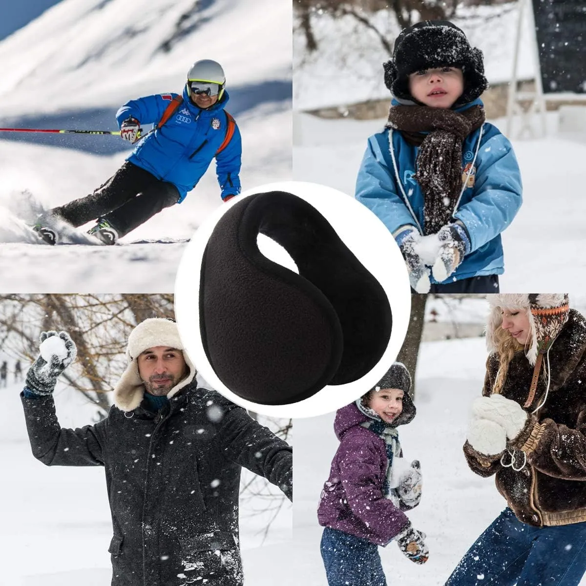 Ear Muffs For Winter Men Women, Fleece Ear Warmers Winter Warm Earmuffs For Cold Winters Adjustable