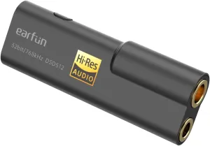 EarFun UA100 HiFi USB DAC Headphone Amplifier, ES9038Q2M DAC, Portable Audio Headphone Amp Adapter Supports 32bit/768kHz, Hi-Res Audio with 3.5mm/4.4mm Jack for Phone/Laptop/PC/Music Players