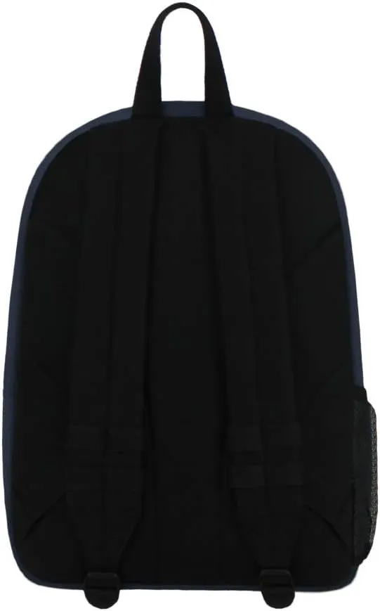 East West USA Simple Navy Blue Backpack - 12.5" L x 16.5" H x 5" W, Padded Back Panel & Adjustable Shoulder Straps, Comfortable and Durable Travel/School Bag