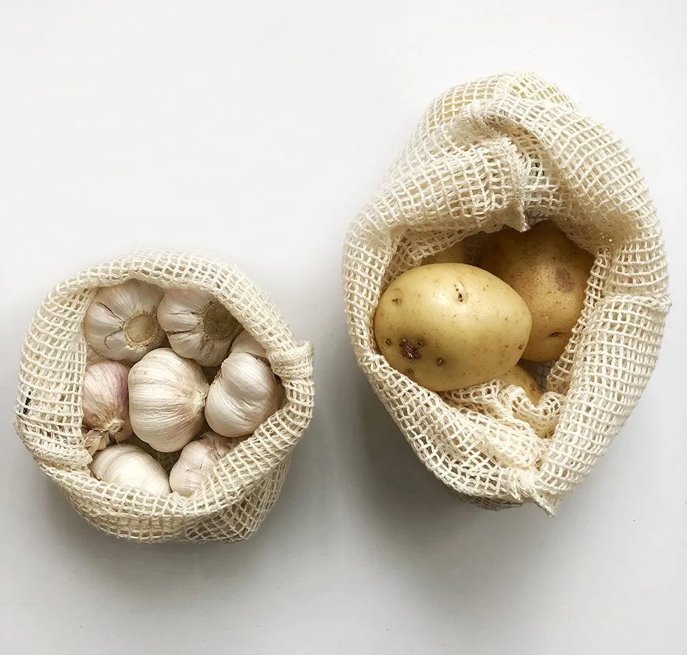 EC-37 Organic Cotton String Bags - Set of 2 (Sml & Lrg)