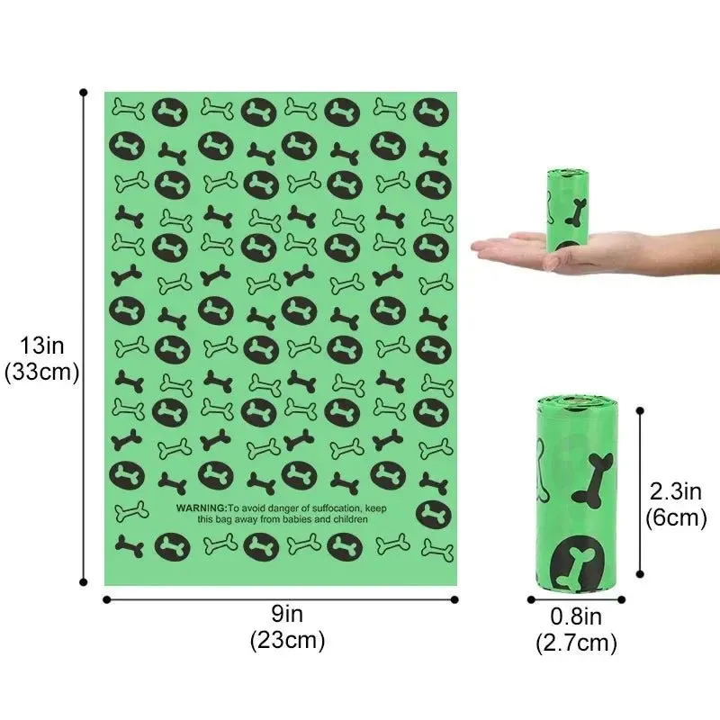 Eco-Friendly Dog Poop Bags Rolls - Biodegradable, Leak-Proof, Easy Tear for Home & Walks