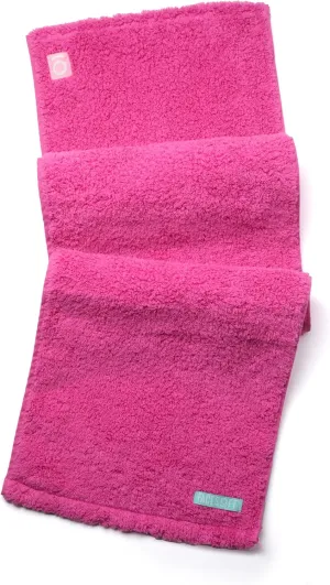 Eco Friendly Gym Towel for Working Out - Soft and Absorbent Cotton Exercise Towel - No Synthetic Microfibers or Plastics - Sweat Towel for Gym, Fitness, Sports, Yoga - Pink - 1 Pc