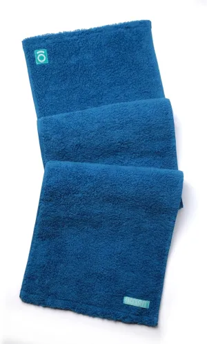 Eco Friendly Gym Towels for Working Out - Soft & Absorbent Cotton Exercise Towel - No Synthetic Microfibers or Plastics - Sweat Towel for Gym, Fitness, Sports, Yoga - Classic Blue - 1 Pc