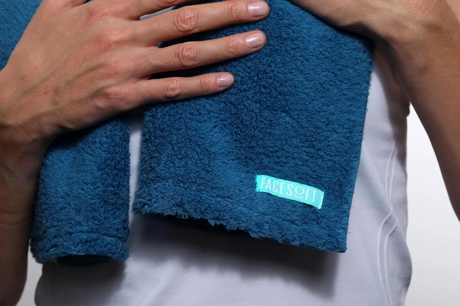 Eco Friendly Gym Towels for Working Out - Soft & Absorbent Cotton Exercise Towel - No Synthetic Microfibers or Plastics - Sweat Towel for Gym, Fitness, Sports, Yoga - Classic Blue - 1 Pc