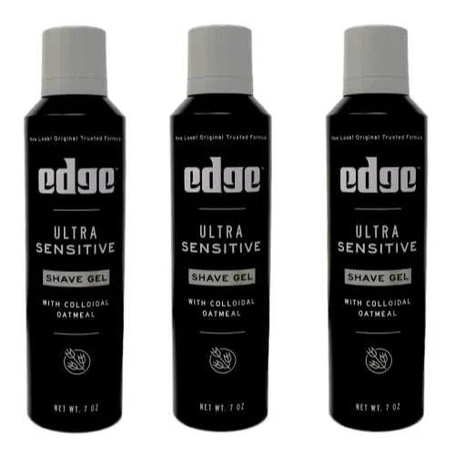 Edge Shave Gel, Fragrance Free, Ultra Sensitive 7 oz (Pack of 3)