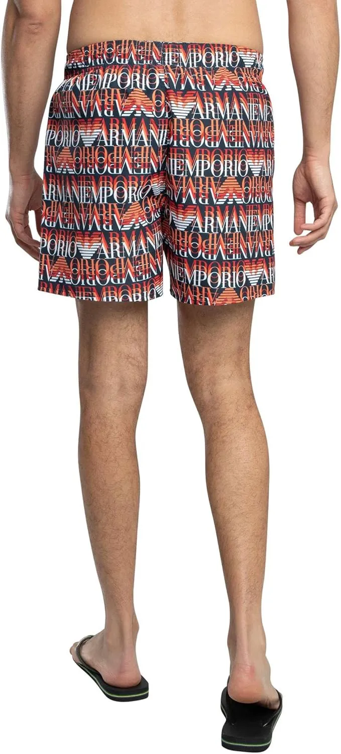 Emporio Armani Men's Printed Pattern 4" Swim Trunk