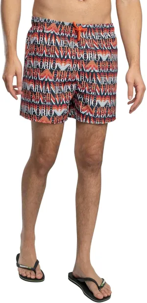 Emporio Armani Men's Printed Pattern 4" Swim Trunk