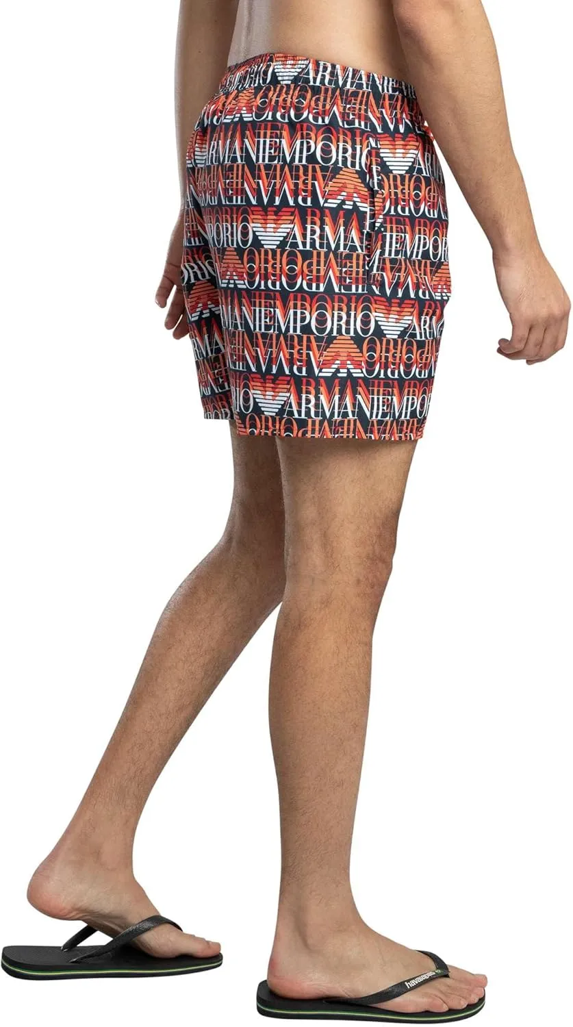 Emporio Armani Men's Printed Pattern 4" Swim Trunk