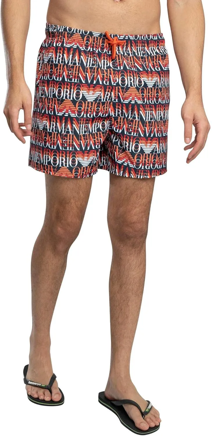 Emporio Armani Men's Printed Pattern 4" Swim Trunk