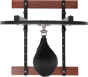 Enhanced 360°Swivel Wall-Mounted Speed Bag Platform Set for Boxing Gym Training for Ultimate Fitness Training & Boxing Reaction Drills, Ideal for Gym Use