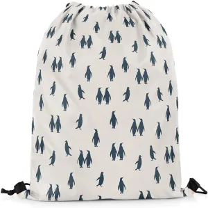 Erosebridal Penguin Drawstring Backpack 13x15.7 for Sport Gym Swim Yoga Camping Trip,Polar Animal Ocean Drawstring Bags,Bird Coastal Creature Draw String Back Bag,Sealife Wildlife String Backpack
