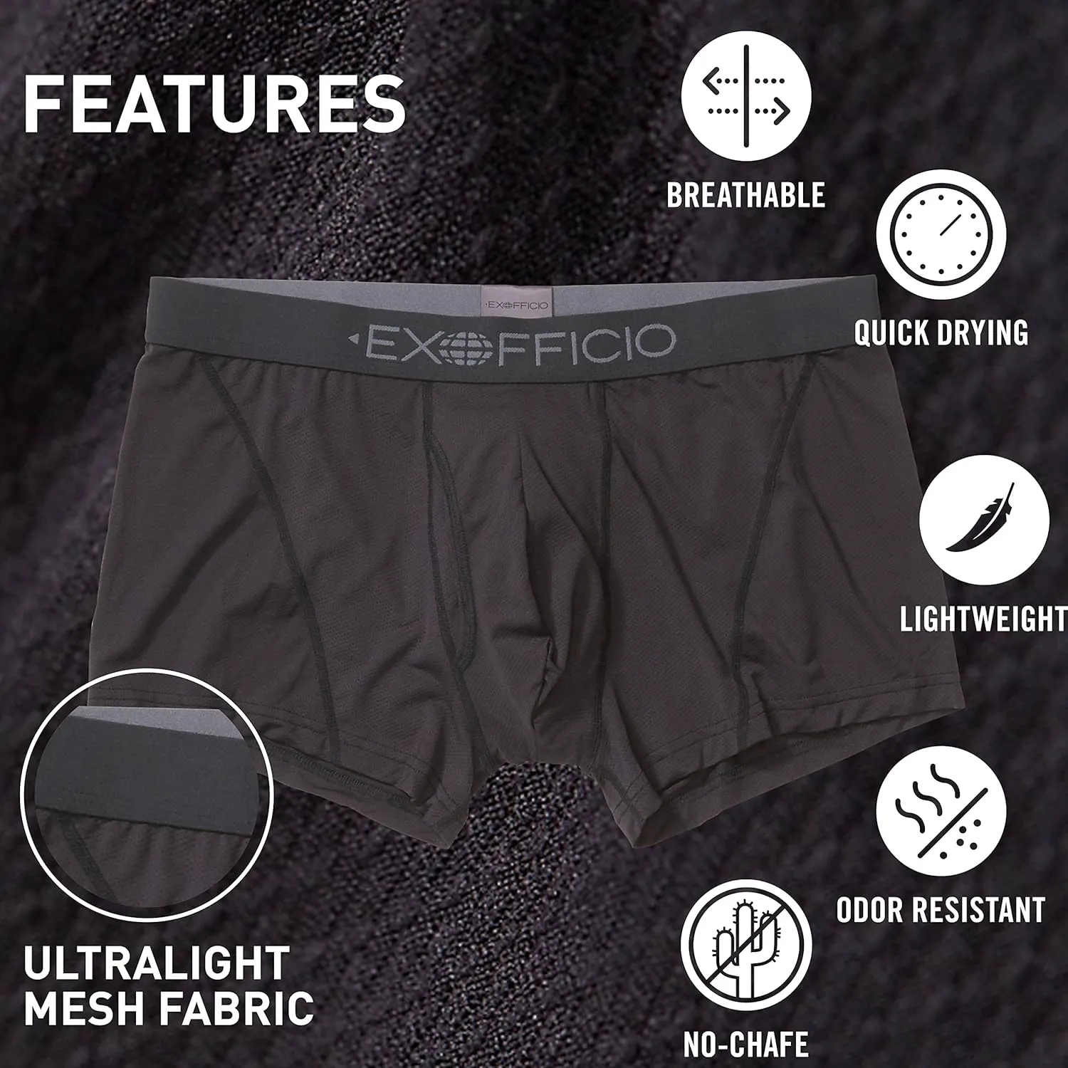 ExOfficio Men's Standard Give-n-go Sport 2.0 Boxer Brief 3 "