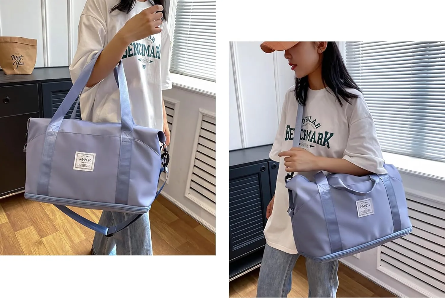 Expandable Travel Duffle Bag Weekender Carry on Overnight Bag Gym Bag for Women