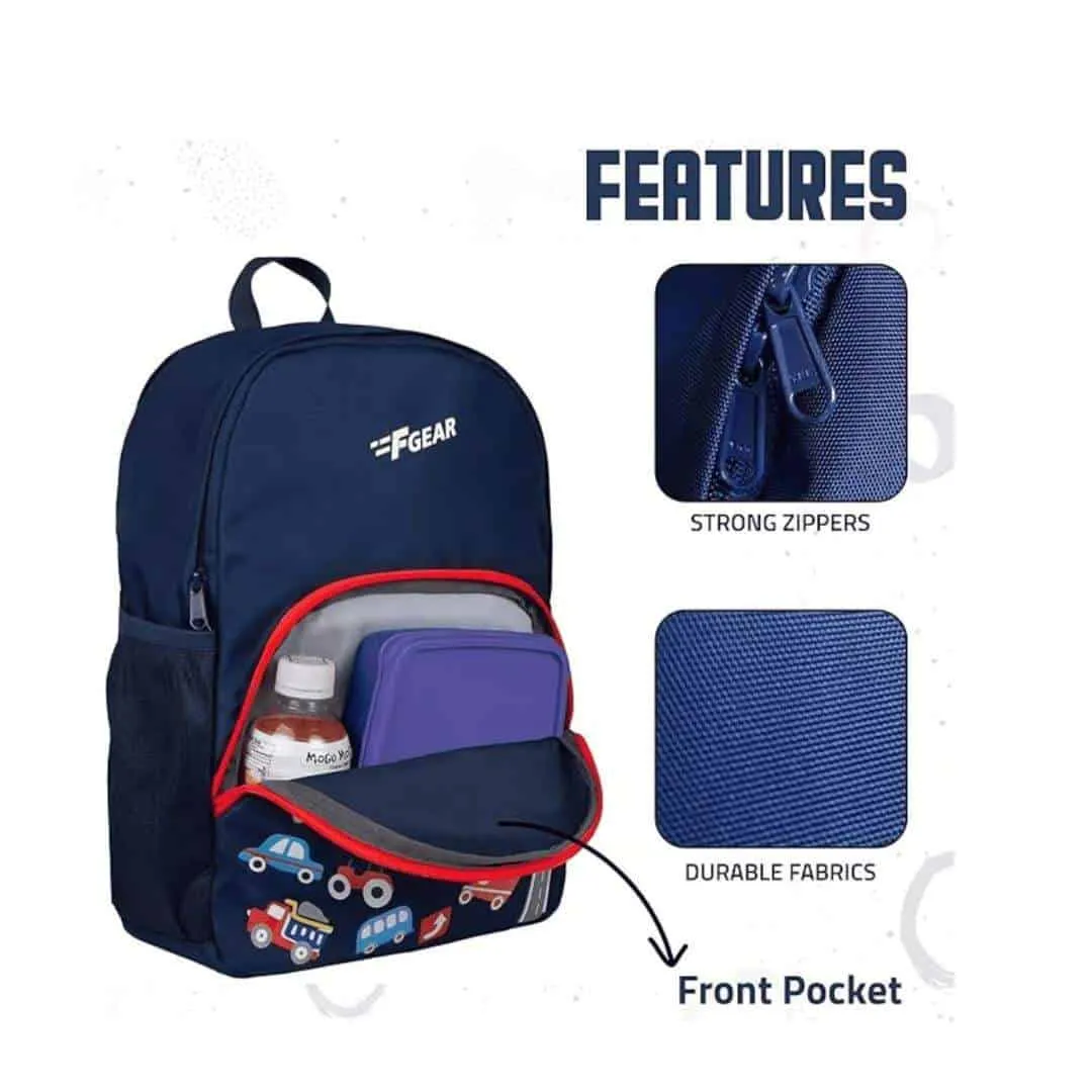 F Gear Fastcar NBlu Wheelers 12L school bags