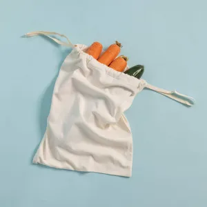 FARMSTAND 100% Organic Cotton Drawstring Bag (Produce, Laundry, Dye, Packing) (Plastic-free)