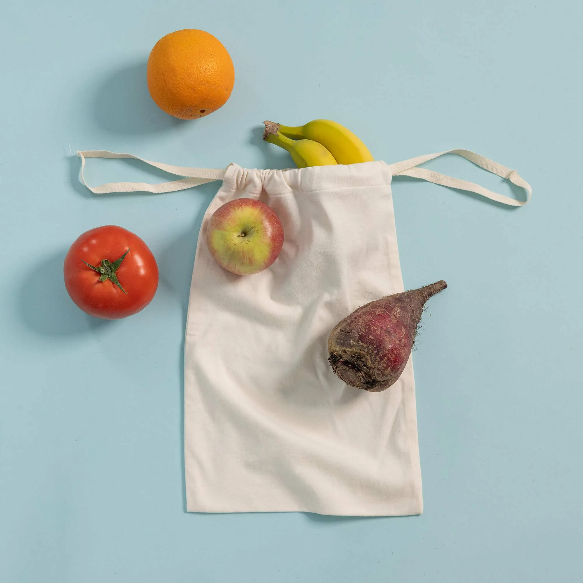 FARMSTAND 100% Organic Cotton Drawstring Bag (Produce, Laundry, Dye, Packing) (Plastic-free)