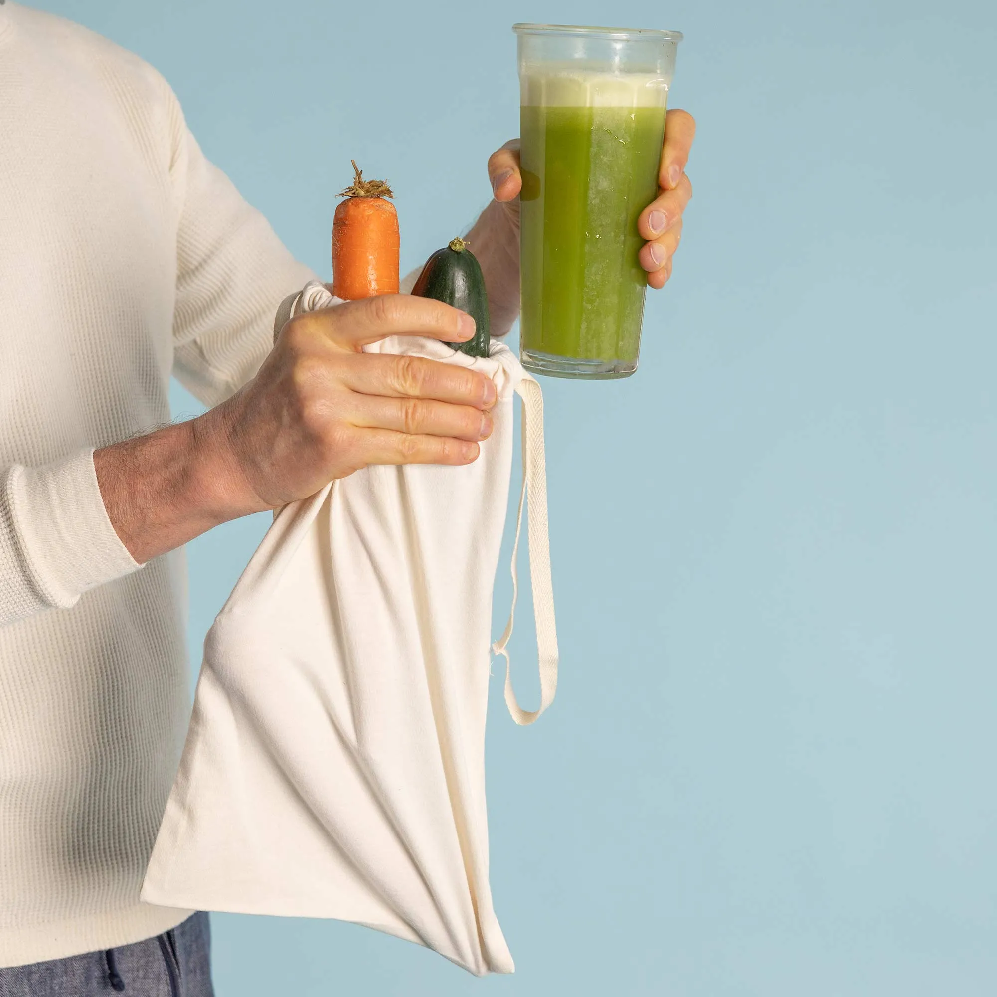 FARMSTAND 100% Organic Cotton Drawstring Bag (Produce, Laundry, Dye, Packing) (Plastic-free)
