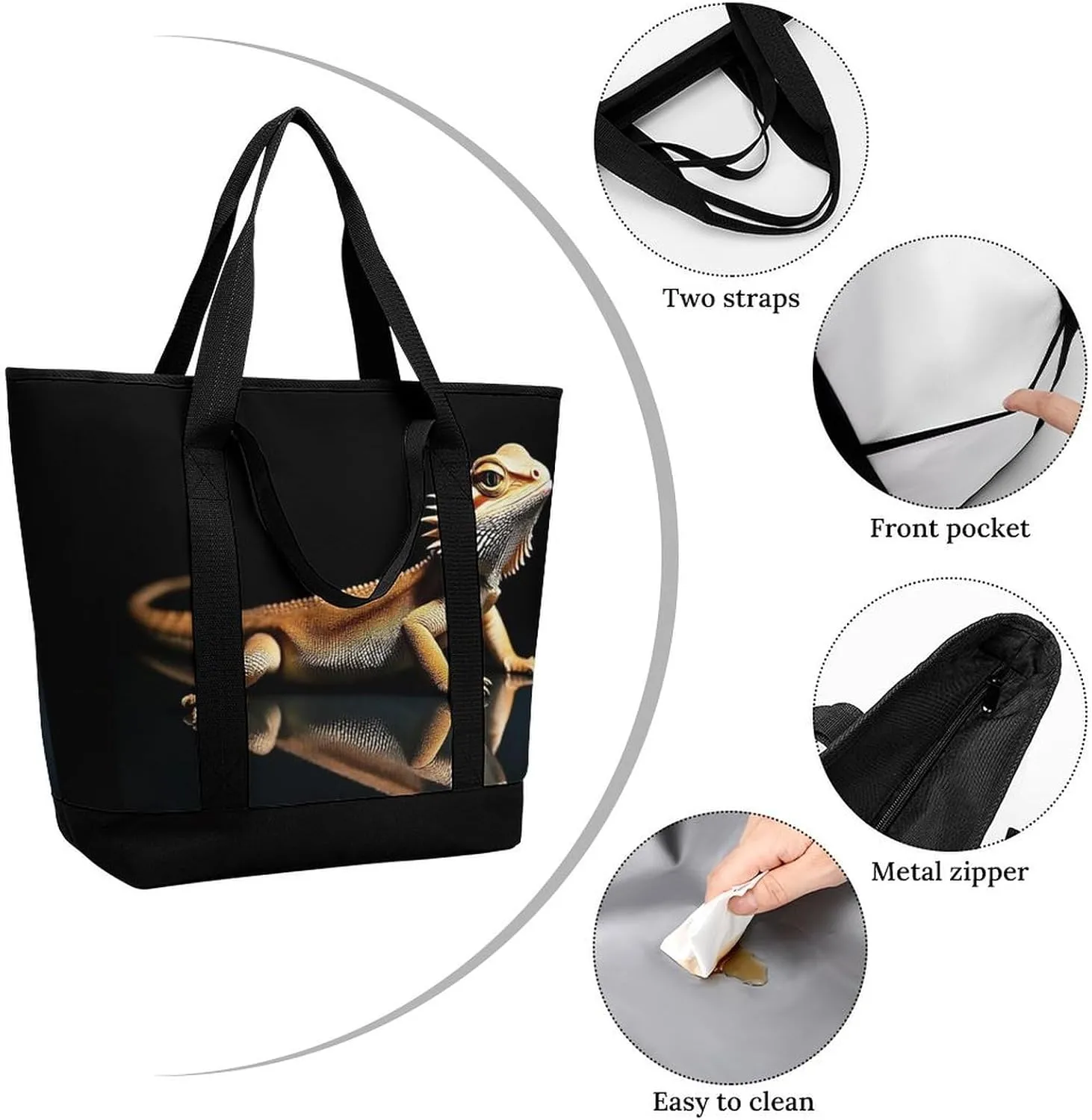 Fashionable Commuter Tote Bag Large Insulated Work Handbag