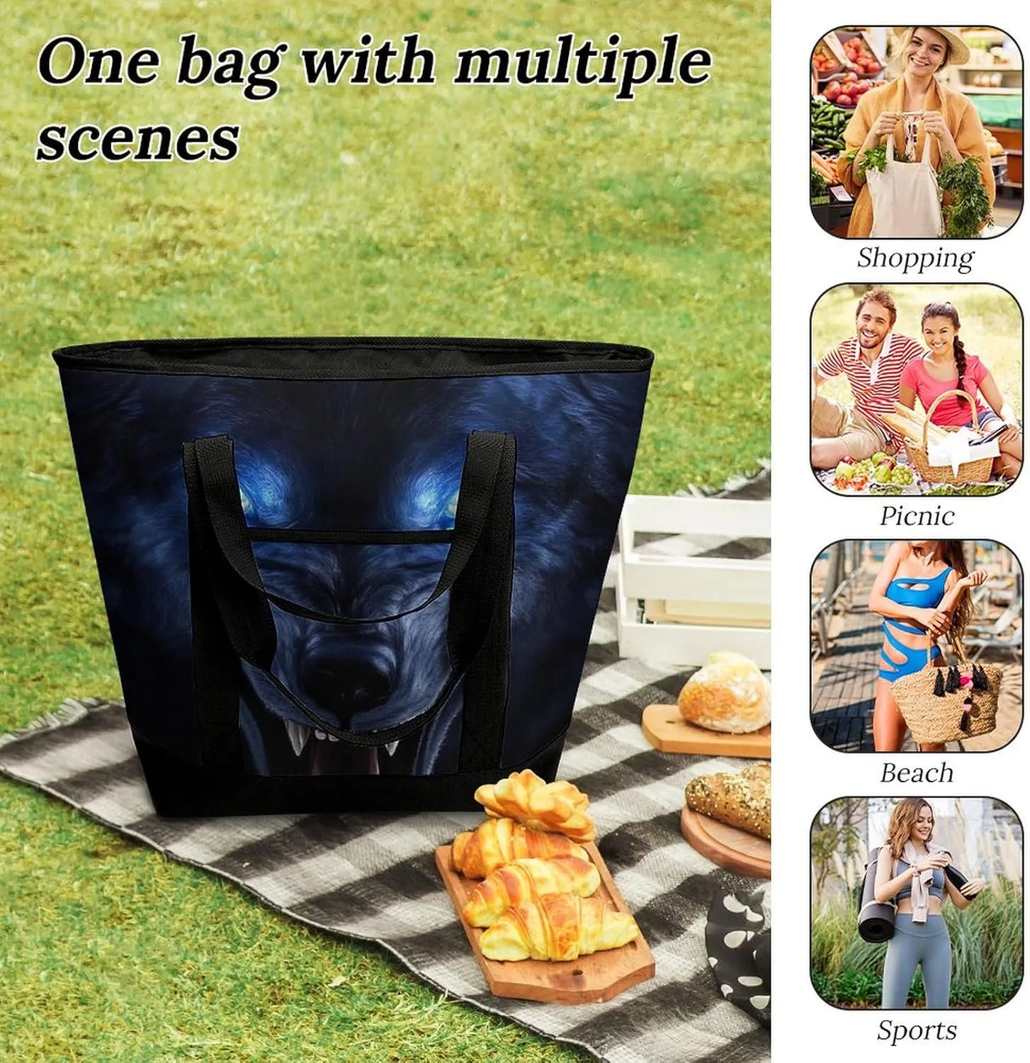 Fashionable Large Thermal Tote Bag Insulated Work/Commute Bag For Women & Men