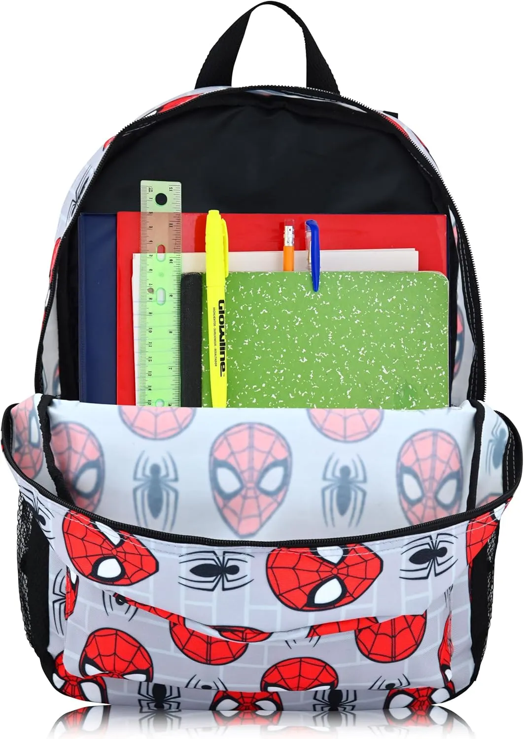 Fast Forward Marvel Spiderman School Backpack Toddler Backpack for School | Spider Man 16"" Kids Backpack Bookbag for Boys, Girls, Unisex | Spiderman Backpack Boys Backpack for Kids, SPCF77FN