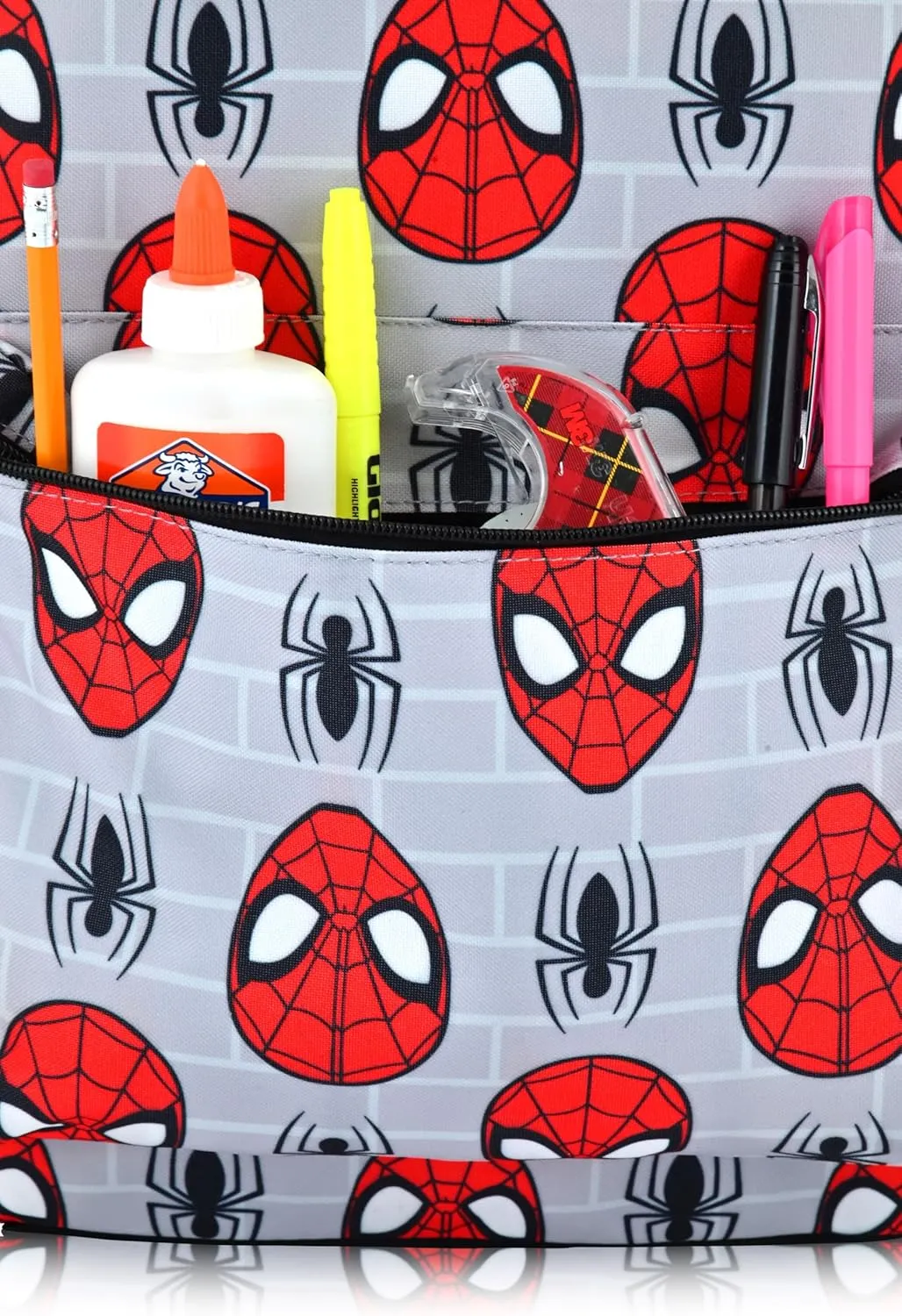 Fast Forward Marvel Spiderman School Backpack Toddler Backpack for School | Spider Man 16"" Kids Backpack Bookbag for Boys, Girls, Unisex | Spiderman Backpack Boys Backpack for Kids, SPCF77FN