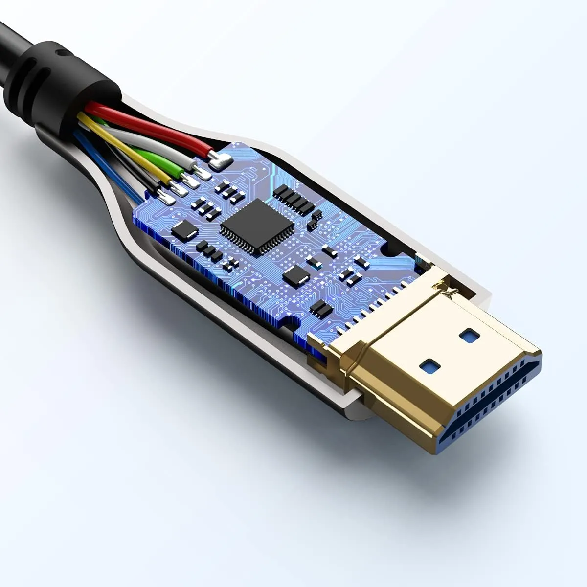 Fiber Optic HDMI Cable 100 Feet, HDMI 2.0, 18Gbps, Supports 4K@ 60Hz, 4:4:4/4:2:2/4:2:0, HDR10, Dolby Vision, HDCP2.2, ARC,3D,Slim and Flexible