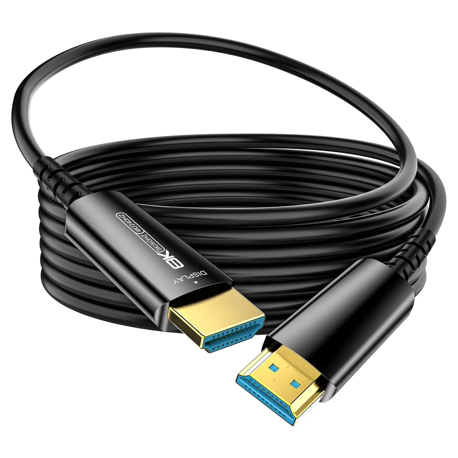 Fiber Optic HDMI Cable 80 FT, 8K Long HDMI 2.1 Cable, Thin HDMI Cord 48Gbps Ultra High Speed, 8K@60Hz 4K@240Hz, Dynamic HDR, eARC,HDCP 2.2&2.3, 3D, Compatible for PS4/5/Xbox/TV/Laptop/Monitor
