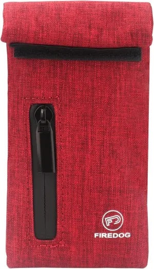 FIREDOG Smell Proof Bags, Carbon Lined Odor Proof Bag for Dog Tested 3"x6" Stash Travel Storage Pouch Pocket (Dark Red)