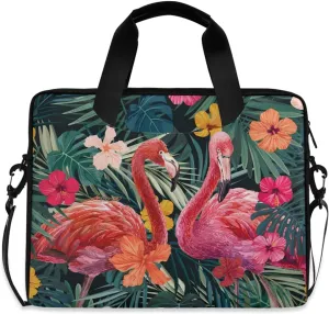 Flamingos Laptop Messenger Bag Case Sleeve Crossbody Briefcase for Men Women with Shoulder Strap Handle 13 14 15.6 inch 1