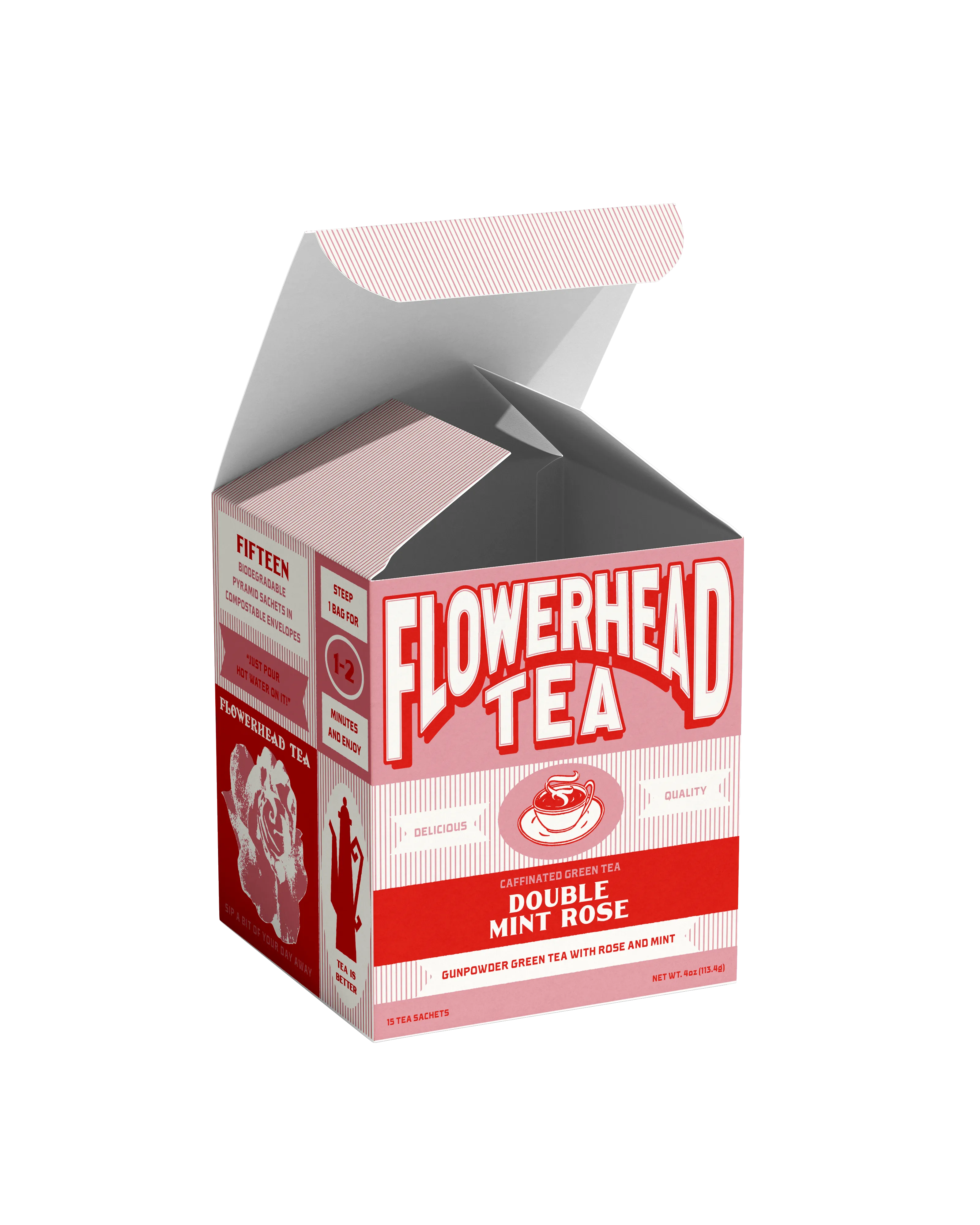 Flowerhead Tea - Double Mint Rose Tea Bags