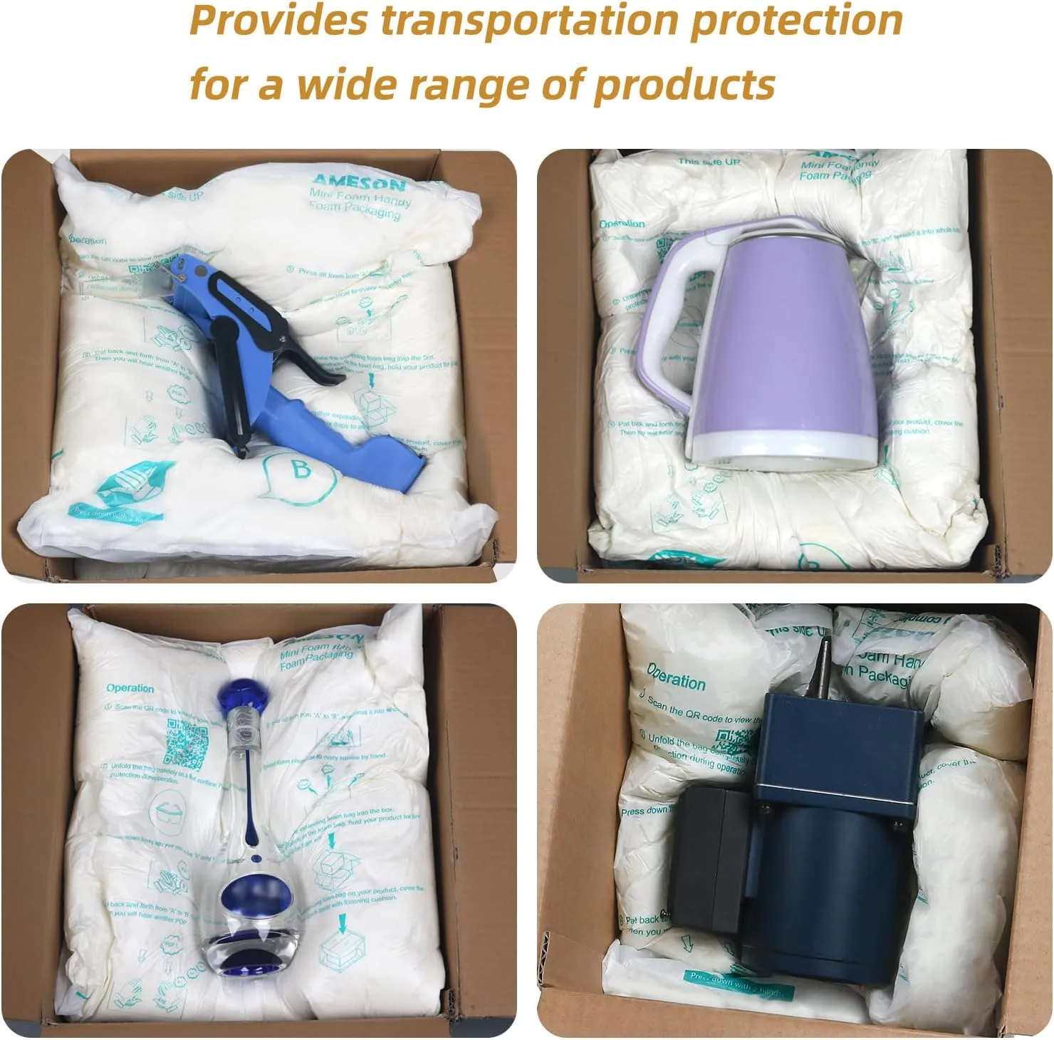 Foam Bag for Packaging 14 PACK handy Bags #40, 18” x 22" Room Temperature Expandable Foam Bags(14 PACK)