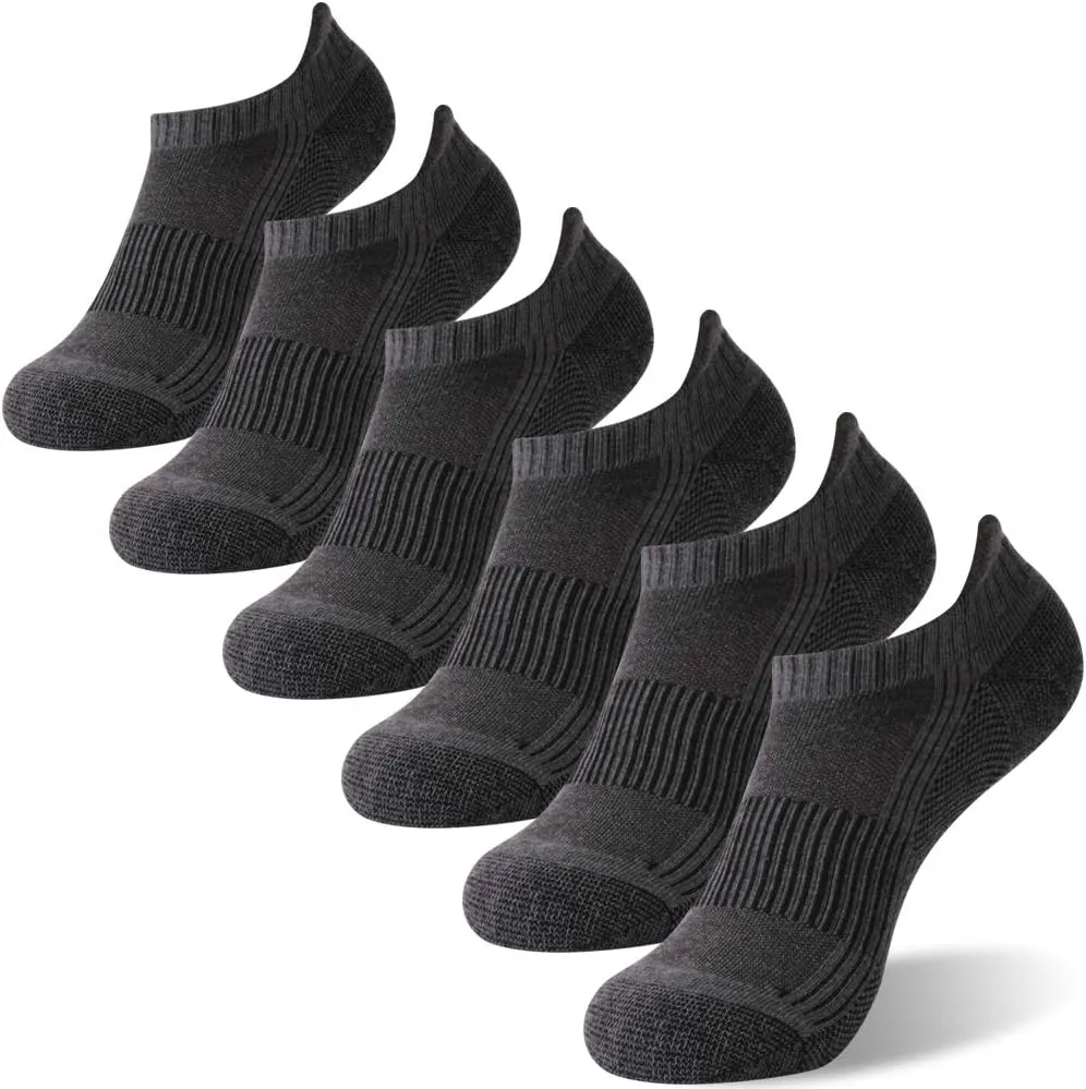 FOOTPLUS Copper Compression Socks,Unisex Cushioned Sole Arch Support Athletic Ankle/Crew Running Hiking Socks